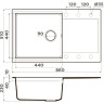 Мойка OMOIKIRI DAISEN 86-BL Artgranit/черный 4993700