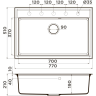 Мойка OMOIKIRI DAISEN 77-BL Artgranit/черный 4993630